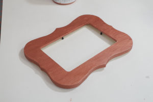 DIY Resin Coated Copper Picture Frame - frame painted