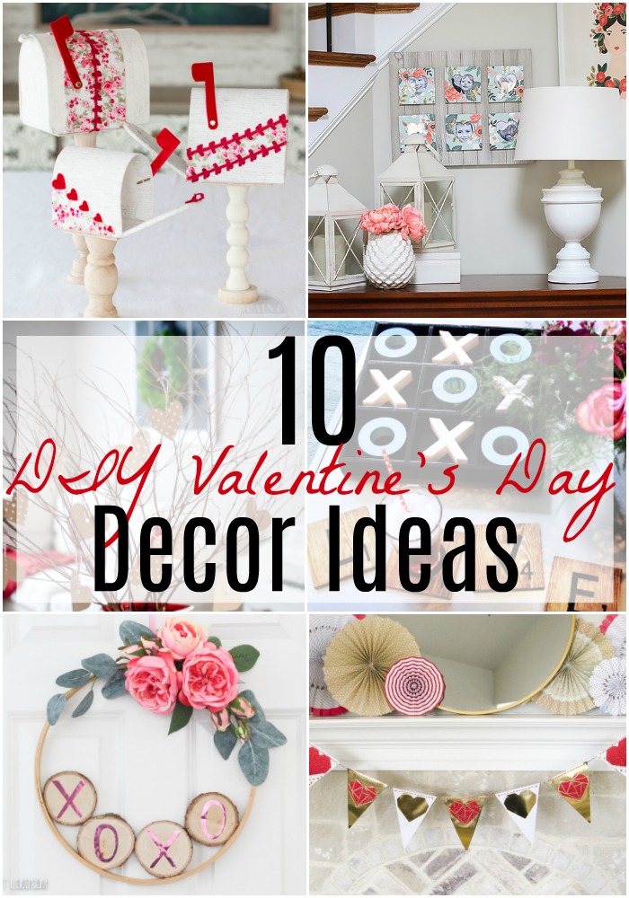 10 DIY Valentine's Day Decor Ideas #ValentinesDayDecor #ValentinesDay #diyhomedecor via @resincraftsblog