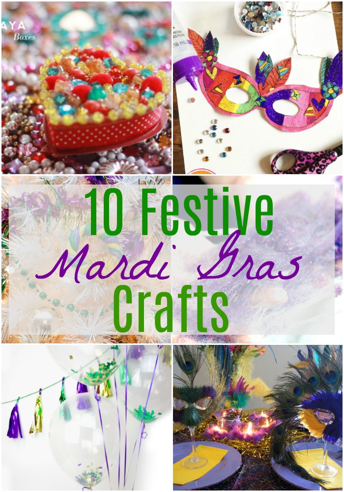 10 Festive Mardi Gras Crafts via @resincraftsblog