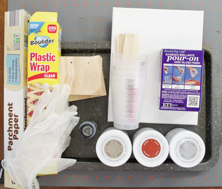 Metallic Poured Resin Art on Canvas Resin Crafts Blog