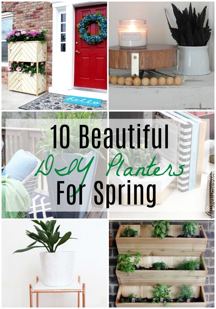 10 beautiful DIY DIY planters for spring! #diyplanters #gardening #springdecor via @resincraftsblog