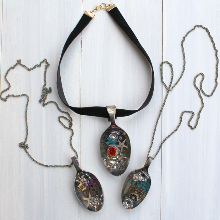 Trinket Spoon Jewelry Resin Necklace DIY - Resin Crafts Blog