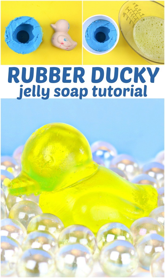 Rubber Ducky Jelly Soap Tutorial via @resincraftsblog