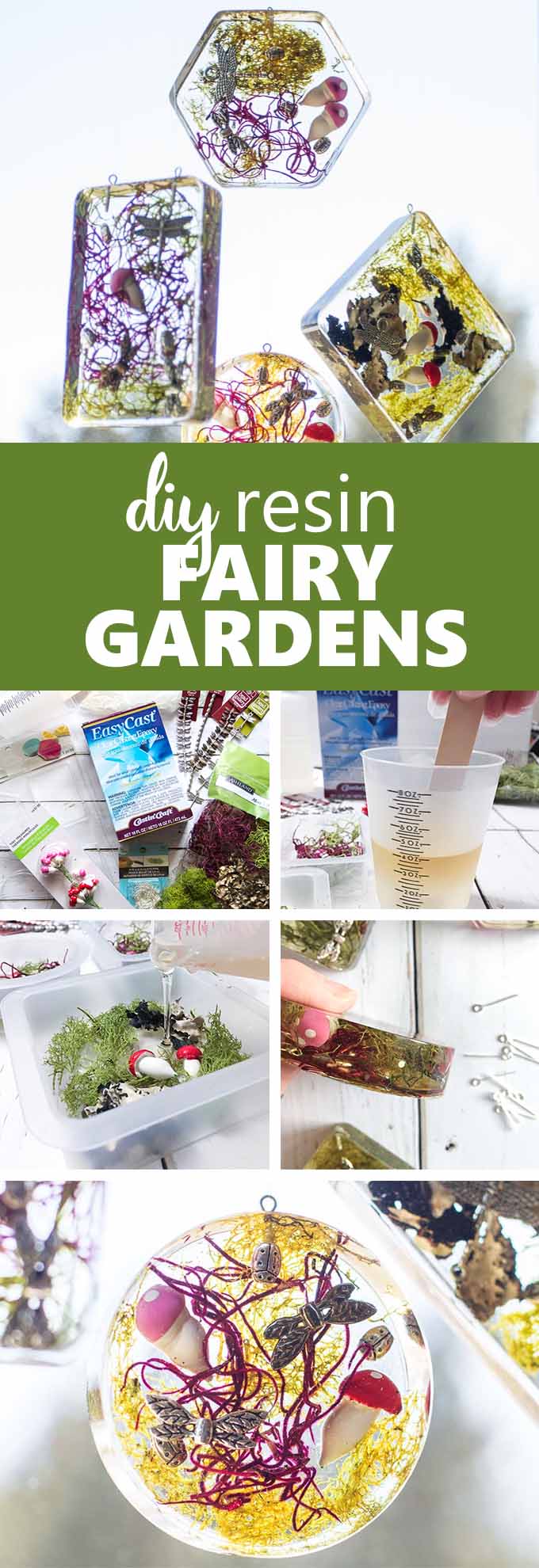 Beautiful DIY resin fairy garden light catchers #resincrafts #diy #resin via @resincraftsblog