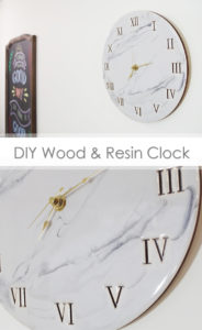 DIY Wood and Resin Clock Pinterest Image