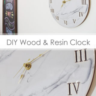 DIY Wood and Resin Clock Pinterest Image