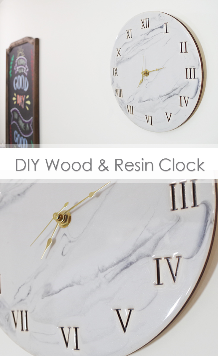 Check out this awesome DIY Wood and Resin Clock! Full photo tutorial! via @resincraftsblog