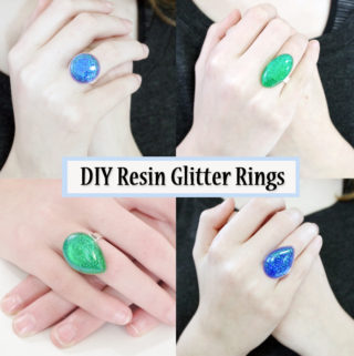 diy resin glitter rings featured image