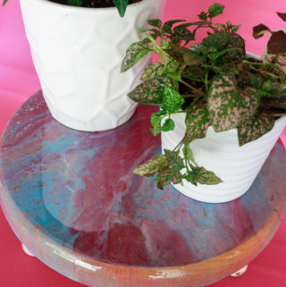 Resin Pouring on a Plant Stand by Amber Oliver-6