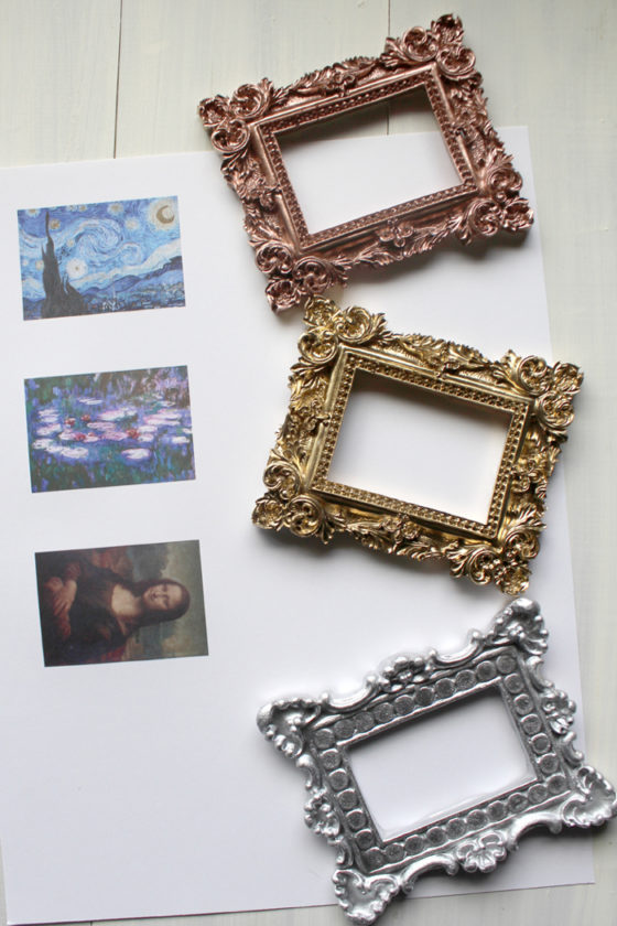 Ornate Mini Resin Frame Works of Art Magnets DIY