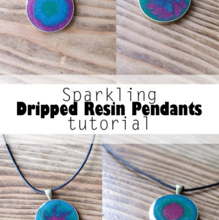 Sparkling Dripped Resin Pendants Pinterest Image