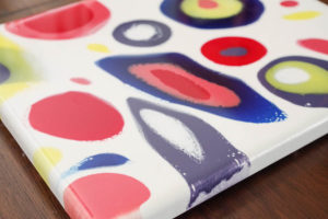 16.2 Colorful Dripped Resin Artwork - Closeup