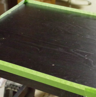 Poured Resin Side Table - Tape up the edges