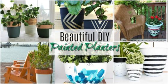 Beautiful DIY Painted Planters