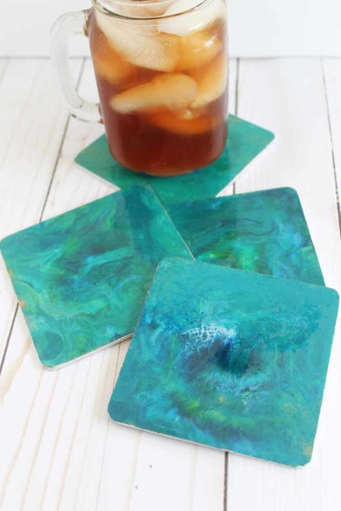 Poured Resin Marble Coasters Resin Crafts Blog