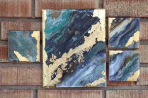 Poured Resin Gold Leaf Canvas Gallery Art! - Resin Crafts