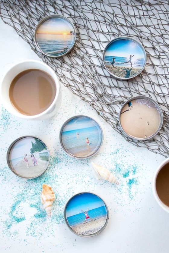 DIY Vacation Photo Coasters with Resin Resin Crafts Blog