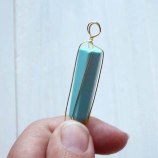 resin crystal wire wrapped pendant necklace (3)