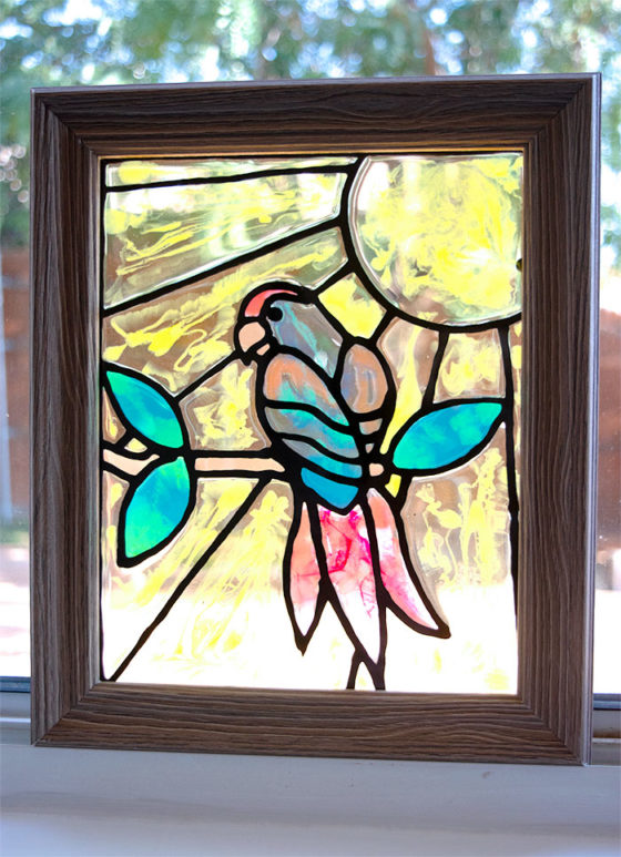 Easy DIY Faux Stained Glass Suncatcher with EnviroTex Lite