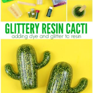 Glittery Resin Cacti