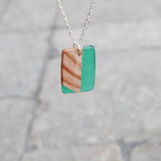 wood and resin necklaces
