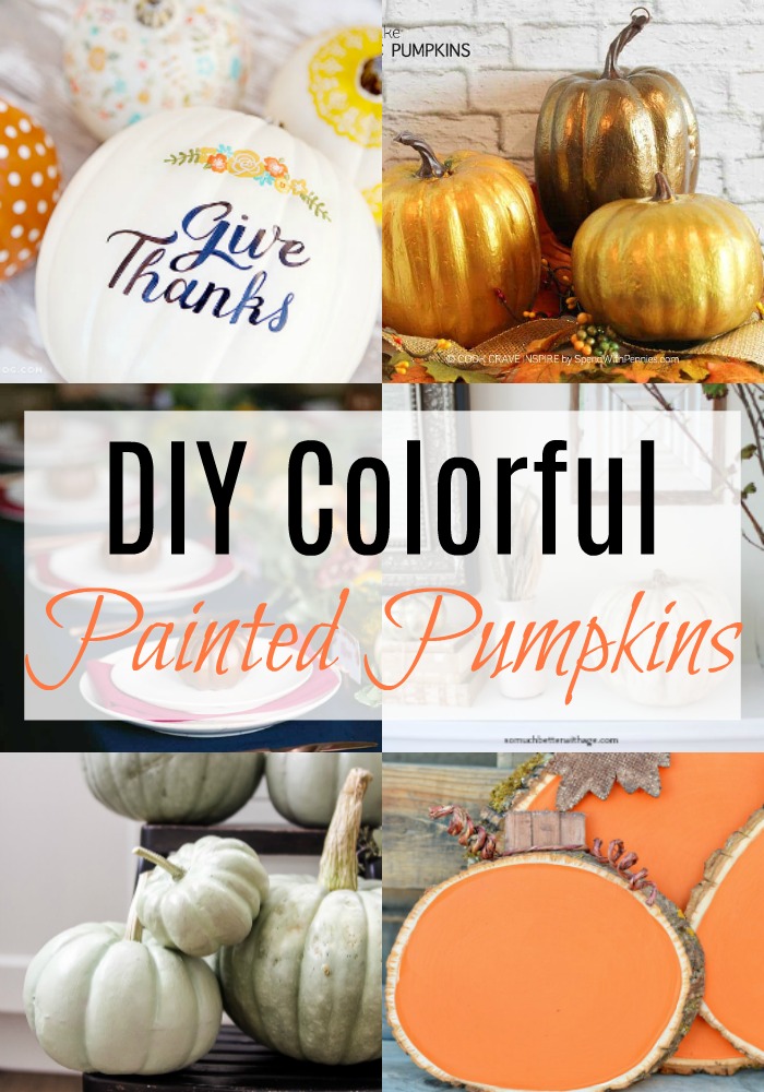 DIY Colorful Painted Pumpkins via @resincraftsblog