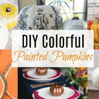 DIY Colorful Painted Pumpkins