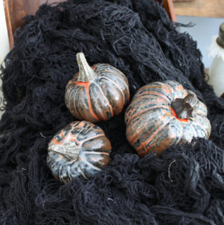 Marbled Resin Pumpkins for Halloween Decor