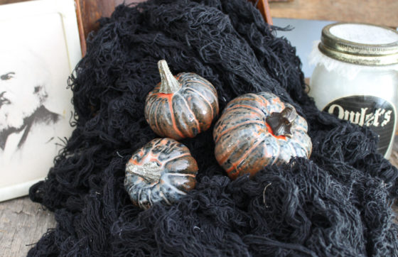 Marbled Resin Pumpkins for Halloween Decor