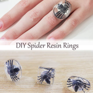 DIY Spider Resin Rings pinterest image