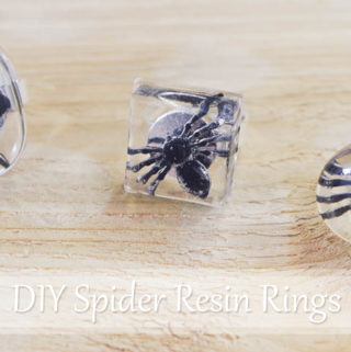 DIY Spider Resin Rings pinterest image