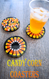 Candy Corn Cast in Resin for Adorable Halloween Coasters
