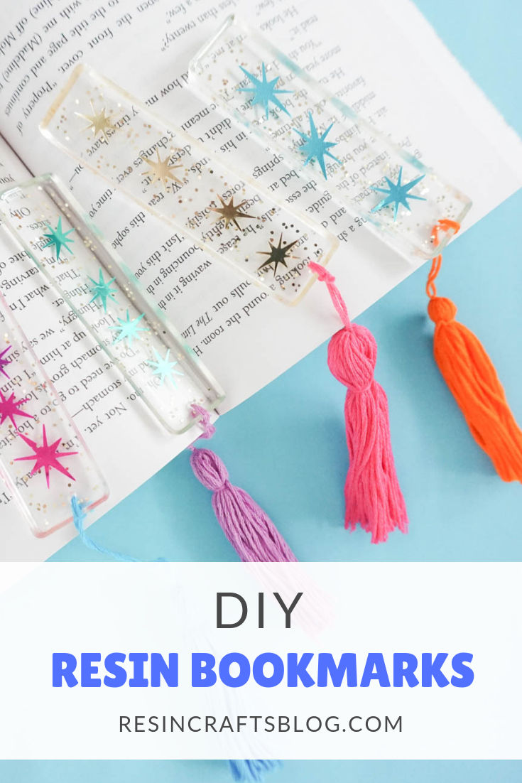 Create a beautiful resin bookmarks with glitter, metallic confetti, and EasyCast Clear Casting Epoxy! #resin #diy#giftideas #resincrafts via @resincraftsblog