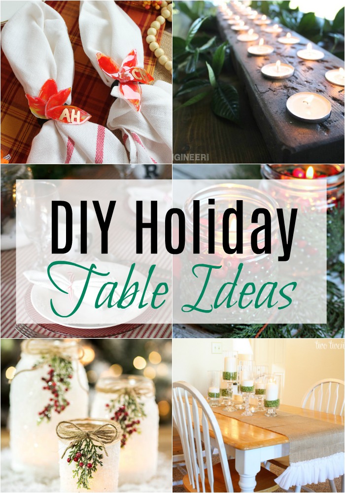 DIY Holiday Table Ideas via @resincraftsblog