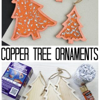 copper christmas tree ornaments