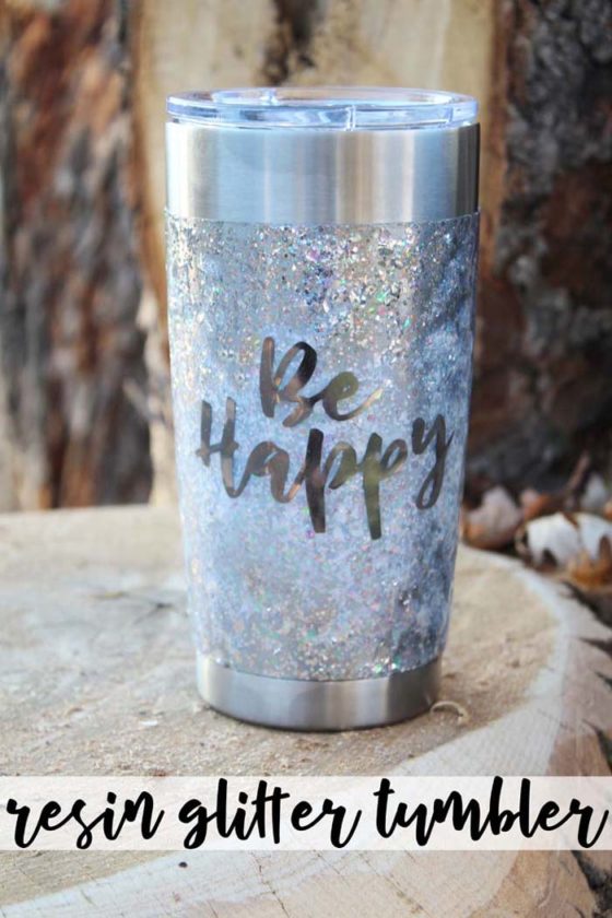 Glitter resin tumbler diy resin crafts blog handmade gift (4) Resin