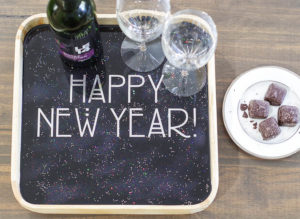 Happy New Year Glitter Resin Tray- final photo above