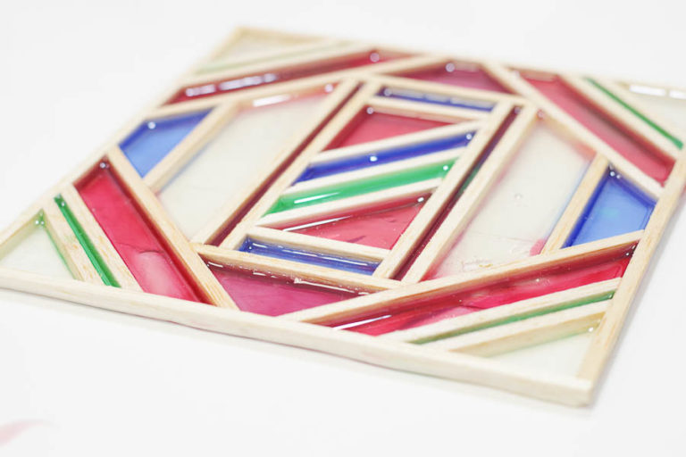 Wood Framed Faux Stained Glass Resin Crafts Blog