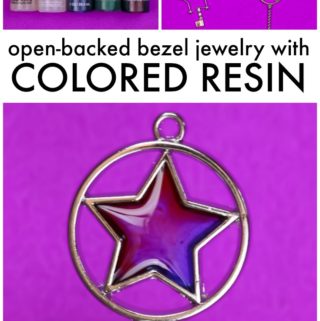 Open-Backed Bezel Jewelry with Colored Resin