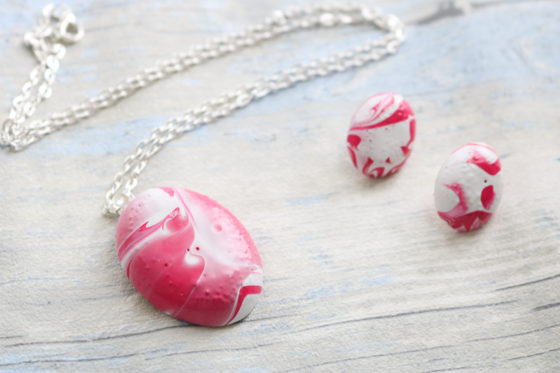 Easter Egg Necklace and Earrings