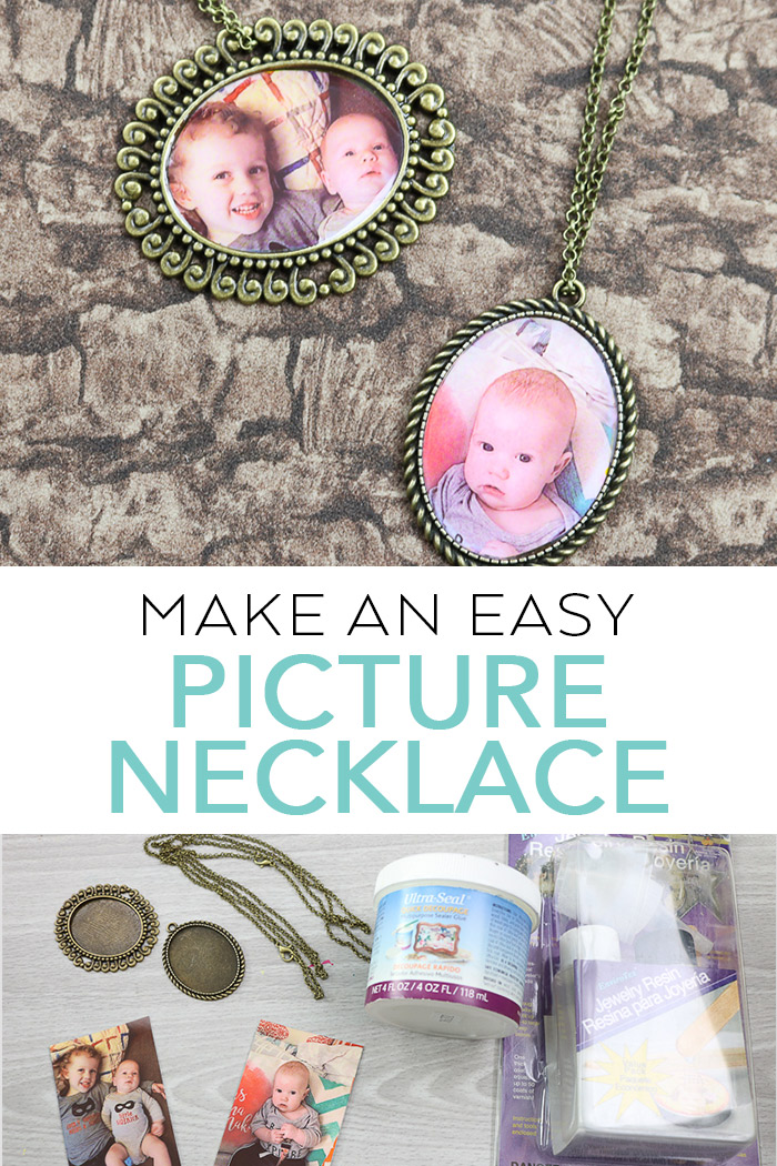 Make picture necklaces for mom this Mother's Day with a few supplies! #mothersday #mom #picture #jewelry via @resincraftsblog
