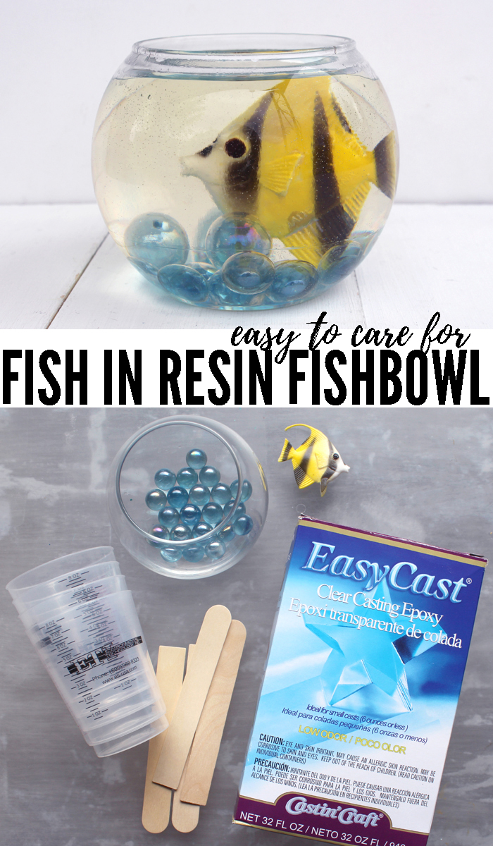 Make the perfect pet fishbowl using EasyCast resin!  Great for centerpieces, parties or just for conversation.  #resincrafts #resin #resincraftsblog  via @resincraftsblog