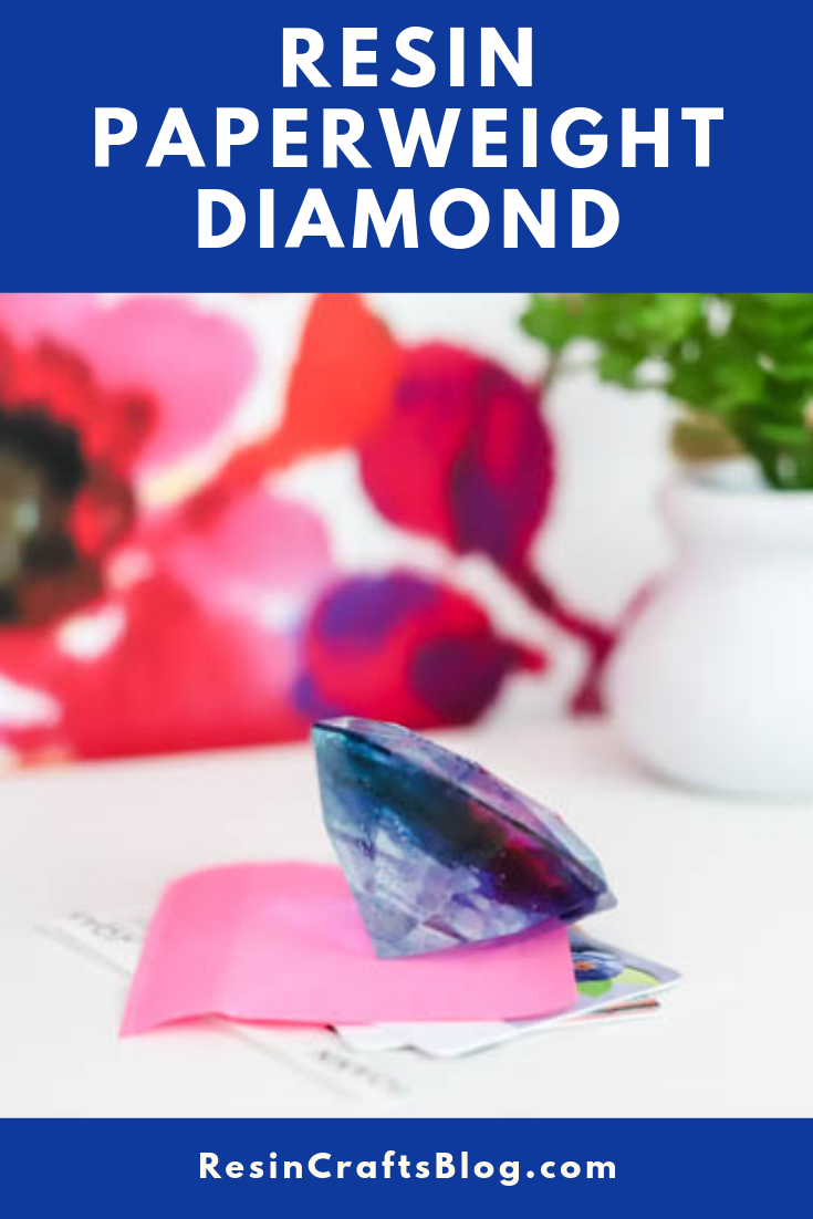 Create a resin paperweight diamond with EasyCast Clear Casting Epoxy for a beautiful way to decorate your office desk. via @resincraftsblog