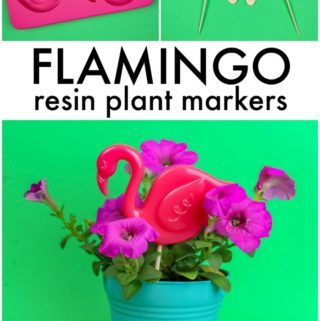 Flamingo Resin Plant Markers