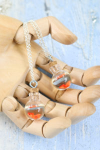 how to make a DIY fish bowl necklace