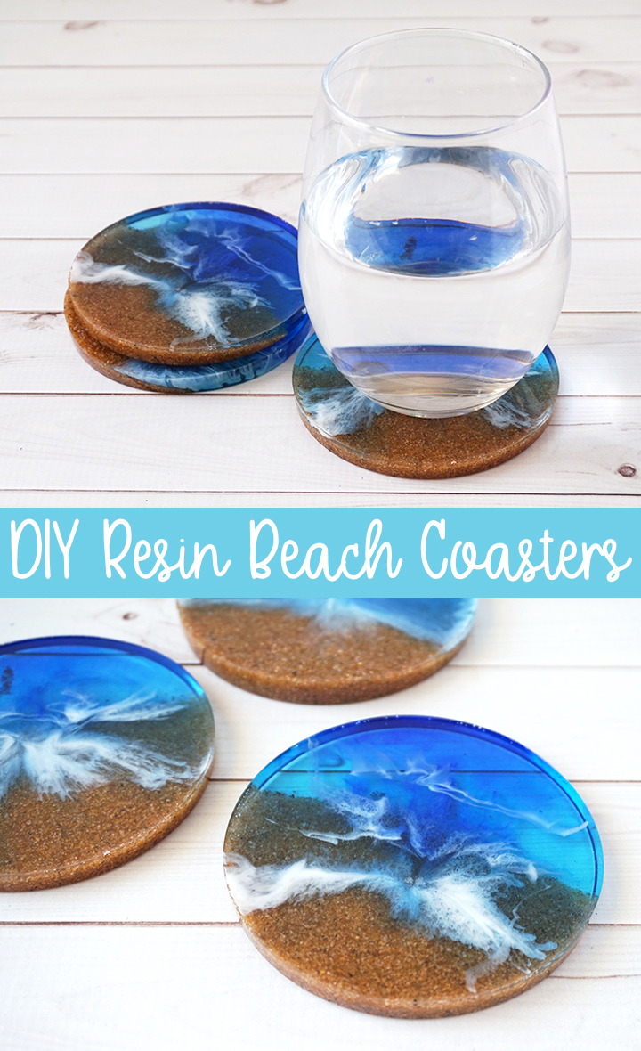 DIY Resin Beach Coasters via @resincraftsblog