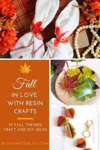 resin fall crafts pin collage with text overlay