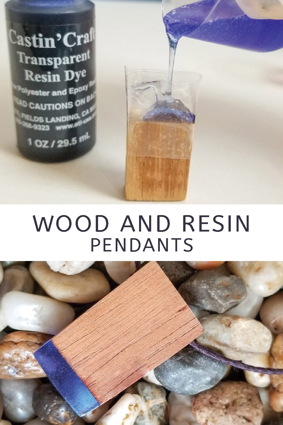 Try combining resin with natural wood for necklaces via @resincraftsblog