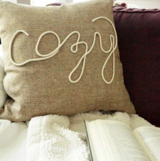 Cozy-DIY-throw-pillow-no-sew-pillow-cover-with-cotton-cord