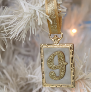 Handmade Monogram Christmas Ornament